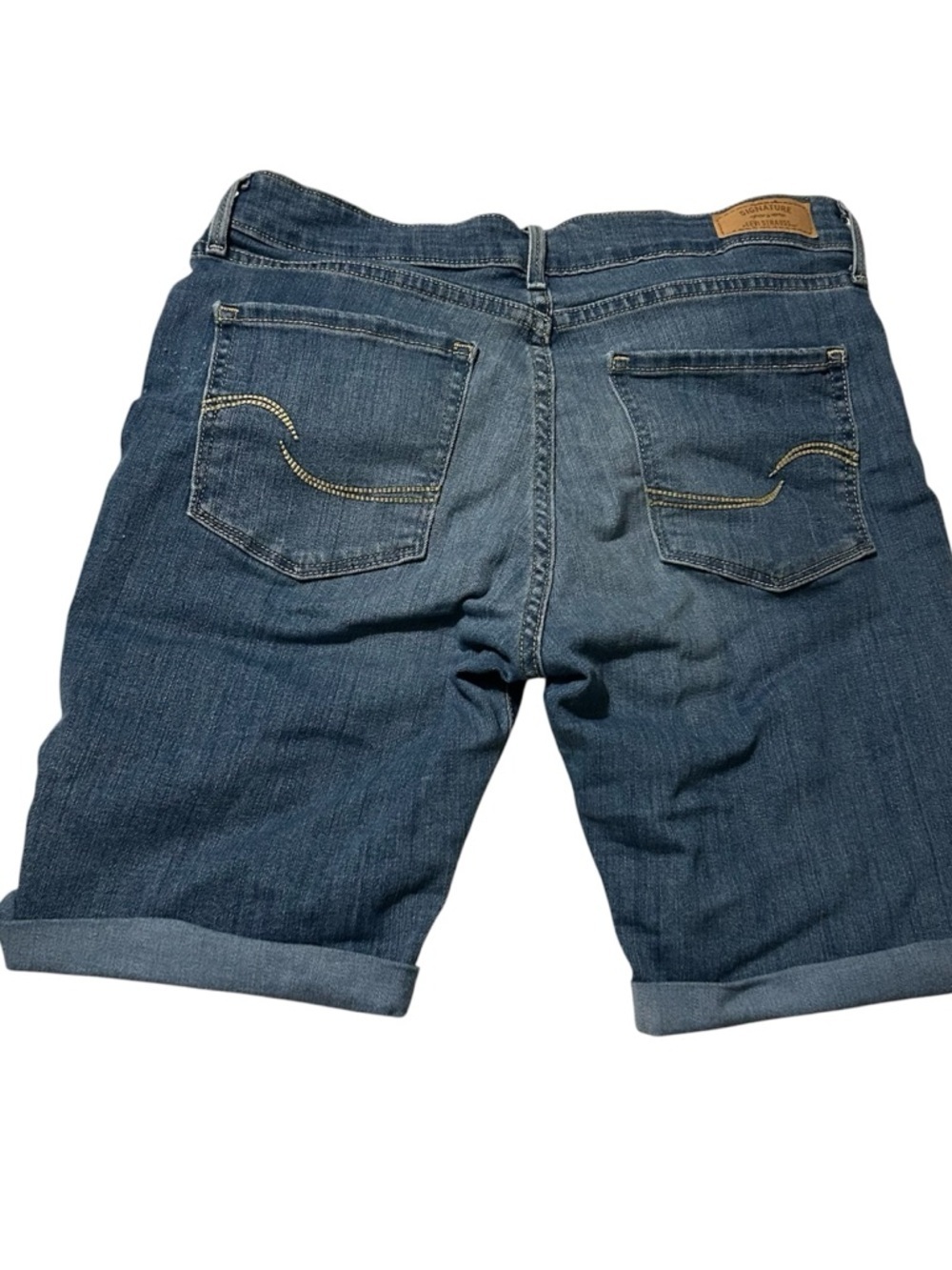 Levi's Blue Denim Signature Shorts Size 12 Medium Length and Bermuda - Picture 5 of 10
